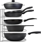 Heavy-Duty Pots and Pans Organizer | 5-Tier Cookware & Lid Storage Rack | by Extreme+Matters