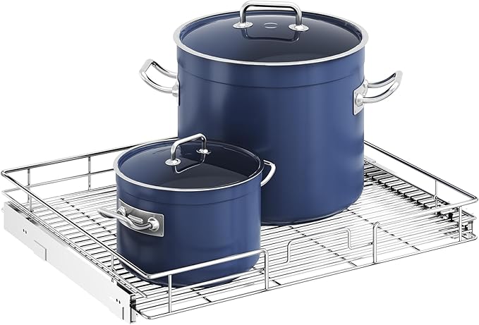 ROOMTEC Pull Out Cabinet Organizer, Cabinet Pull Out Shelves 28½" W x 21½" D by ROOMTEC