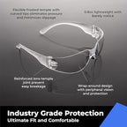 amoolo Clear Safety Glasses Bulk of 24, Protective Eyewear - Image 2