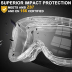 OXG 6 Pack Protective Safety Goggles Anti-Fog, Adjustable Chemical Splash Eye - Image 4