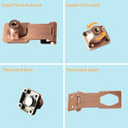 Alise Keyed Hasp Lock, 3 Inch Safety Packlock Clasp Hasp Lock Latch - Image 4