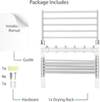 brightmaison BGT Wash Clothes Drying Rack Wall Mount Laundry Room Organizer - Image 7