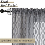 Aiyufeng Extra Long Grey Sheer Curtains 96 Inches Long - Image 4