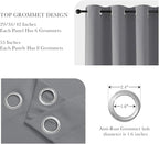 PONY DANCE Sliver Grey Blackout Curtains - Image 4
