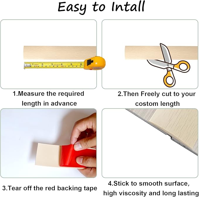Floor Transition Strip & Self Adhesive Floor Vinyl Floor Edge Trim Laminate - Image 2