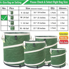 24-Gallon Collapsible Trash Can Hard-Shell Bottom Yard Garden Bag - Image 9