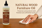 Verdana Natural Wood Conditioner Oil – 8 fl oz – Odorless, Non-Toxic Coconut - Image 6