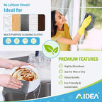 AIDEA Microfiber Cleaning Cloth Grey 8PK, Microfiber Towels - Image 6
