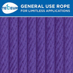 TECEUM Cotton Rope 3/16” – 50 FT – Strong All-Purpose Braided Rope – Natural - Image 9