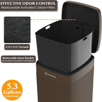 PAWZIDEA Dog Poop Trash Can Outside Odor Control, 5.3 Gallon Large Dog Waste - Image 3