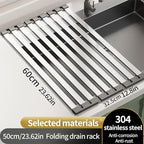 Foldable Dish Drying Rack, Over The Sink Dish Drying Rack ，Dish Drying mat，Dish - Image 2
