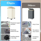 Laundry Hamper with Wheels, 29 Gal Laundry Basket with lid Rolling Clothes - Image 6
