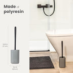 Vigar Zense Toilet Brush and Holder Set, Toilet Bowl Brush - Image 2