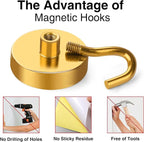 MIKEDE Magnetic Hooks, 150LB Heavy Duty Magnets - Image 5
