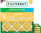 Filterbuy 17x17x1 Air Filter MERV 11 Allergen Defense Replacement, by Filterbuy