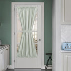 NICETOWN Sage Green Window Curtains Linen Blended, Privacy French Door Curtains by NICETOWN