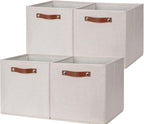 HNZIGE Fabric Storage Cubes Set of 4, 12 x 12 Storage Baskets, Cloth Storage by HNZIGE