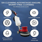 1100W Red Floor Polisher Commercial Floor Cleaner Polishing Machine Carpet - Image 3