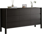 Dresser for Bedroom with 9 Drawers, Wooden TV Stand, Closet Clothes Organizer - Image 9