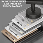 DGYB Large Suction Cup Hooks Black Stainless Steel Suction Shower Hooks - Image 5