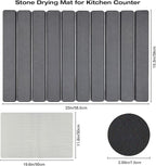 Large Diatomite Kitchen Counter Drying Mat – 24”x16”, Aesthetic Stone Mat - Image 4