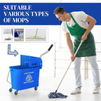 HOMCOM Compact Mop Bucket with Wringer on Wheels - Image 6