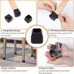 Ezprotekt 24 Pcs Chair Leg Sliders - Image 5