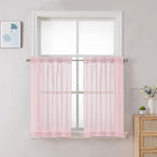 Chyhomenyc Sheer Curtains 24 Inch Length, Small Window Curtains by Chyhomenyc