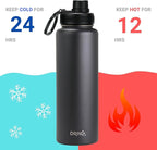 DRINCO Stainless Steel Water Bottle Spout Lid Vacuum Insulated Double Wall - Image 3