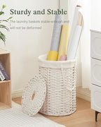 Laundry Hamper with Lid Laundry Basket with Lid 19.0 Gal Round Wicker Laundry - Image 6