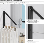 Clothes Drying Rack for Laundry Drying Rack Wall Mounted Clothes Hanger Rack - Image 5