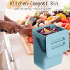 LALASTAR Small Trash Can with Lid, Compost Bin Indoor Kitchen Sealed Under Sink - Image 2