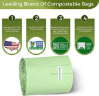 1.6 Gallon Compostable Trash Bags Drawstring, Heavy Duty Extra Thick 0.6 Mil - Image 7