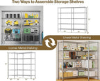 Himimi 72"W Wire Rack Shelving-2000LBS Capacity, Adjustable Storage Shelves - Image 6