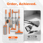 Broom Holder Wall Mount, Mop and Broom Organizer Broom Hanger Storage Tool - Image 6