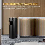 Trash Can Outdoor Waste Container Round Stainless Steel Trash Can - Image 3