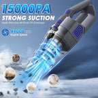 Handheld Vacuum Cordless, 15000PA Strong Suction Hand Held Car Vacuum Cleaner - Image 2