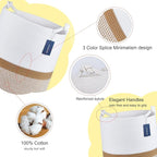 COMSE Extra Large Blanket Basket, Tall Woven Storage Basket, Nursery Hamper - Image 4
