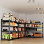 Storage Shelves Heavy Duty 2 PCS, 4-tier Adjustable Metal Industrial Utility - Image 6
