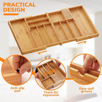 BAMEOS Expandable Silverware Drawer Organizer - Image 4