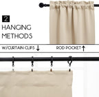 Pickluc Blackout Curtains 45 Inches Long 2 Panels, Room Darkening Tiers - Image 2