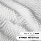 Artoid Mode 100% Cotton White Waffle Weave Kitchen Dish Cloths, 12x12 Inch - Image 2