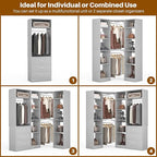 Corner Closet System with 3 Drawers, Corner Closet Organizer System with 13 - Image 6