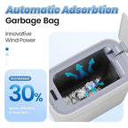 Bathroom Trash Can with Lid: 2.3 Gal Small Slim Motion Sensor Wastebasket - Image 2