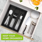 Bamboo Utensil Drawer Organizer, Kitchen Drawer Organizer - Image 5
