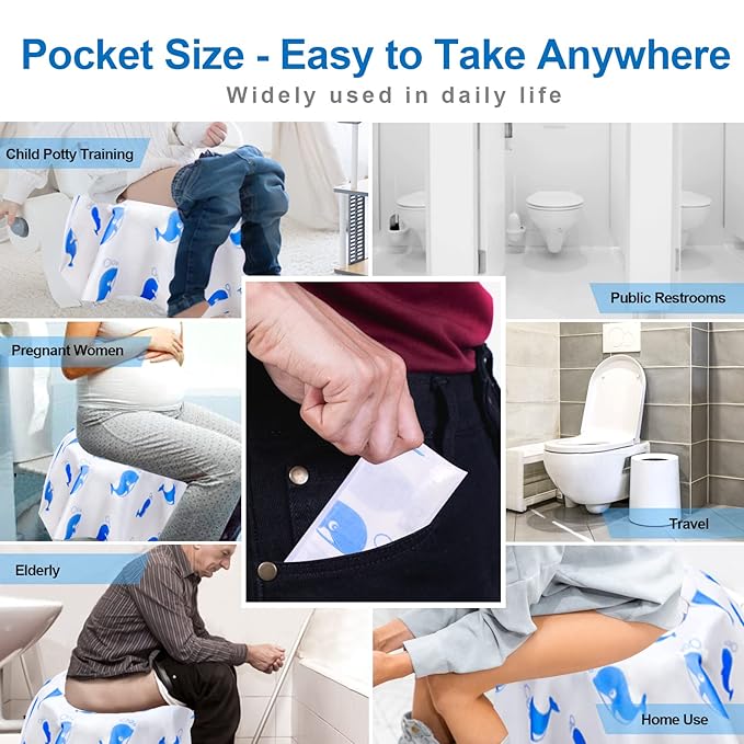 41 Pack Toilet Seat Covers Disposable, Extra Large Disposable Toilet Seat Covers - Image 5
