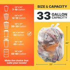 33 Gallon Trash Bags, 16 Micron High Density Pure HDPE Garbage Can Liners Bulk - Image 2