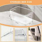 MOONEDGE 8-Pack Clear Plastic Storage Bins — Open-Top PET Containers and - Image 2