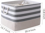 TheWarmHome Jumbo Storage Bins Baskets, Sturdy Fabric Organizing Basket - Image 3