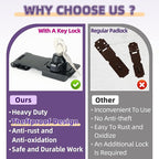 Alise Keyed Hasp Lock, 4 Inch Safety Packlock Clasp Hasps Latch, Garage Doors - Image 7